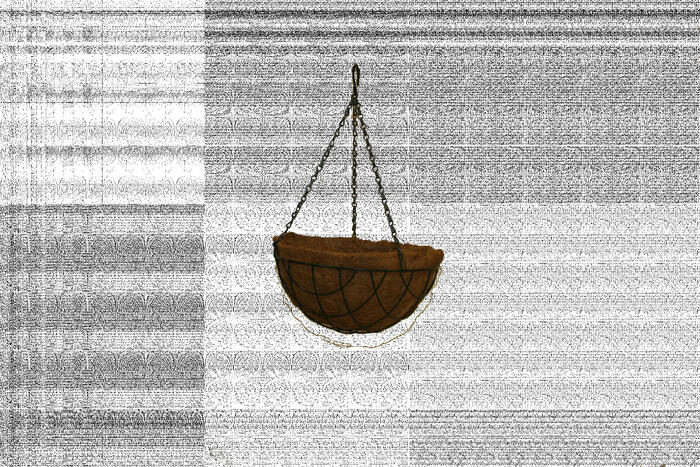 Puķu pods karināms kokosa 40cm, 9055649