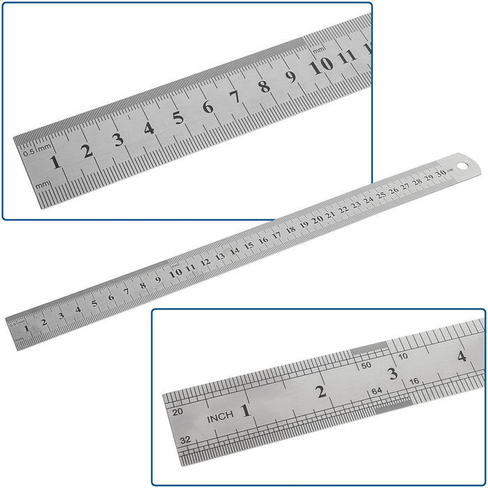 Nerūsējošā tērauda lineāls 300mm, precīzs un