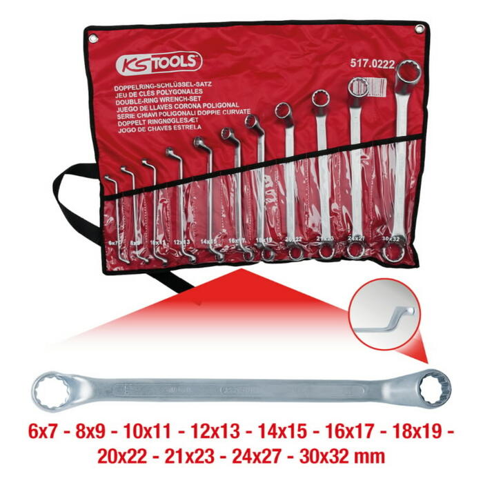 KS Tools 517.0222, набор гаечных ключей, 6-32mm, 11 шт. (517.0222)