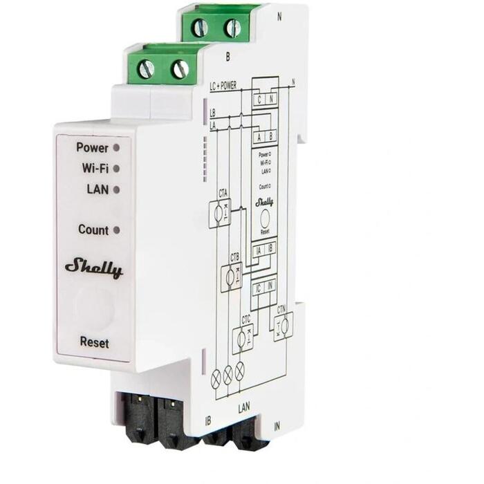 Shelly PRO 3EM Matter, 120A, 30m