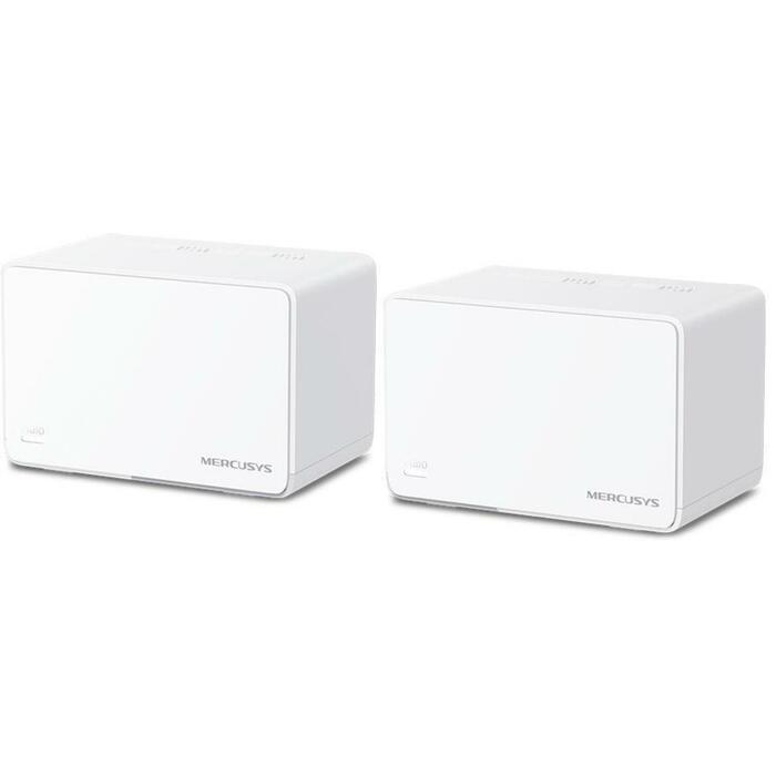 Mercusys беспроводная Mesh-система HALOH80X(2-PACK) 3000 Мбит/с, двухдиапазонная 2.4 GHz/5 GHz, 3 порта RJ-45, 2 единицы, белый (HALOH80X(2-PACK))