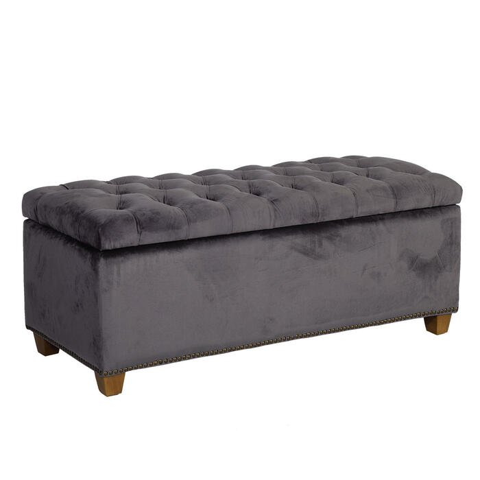 Sols HOLMES VELVET ar kasti, 112x46xH47cm