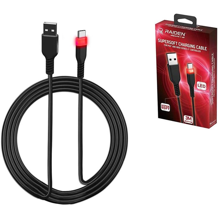 Subsonic Lādētājs SA5601, 3m, USB-C, PS5/Xbox/Switch