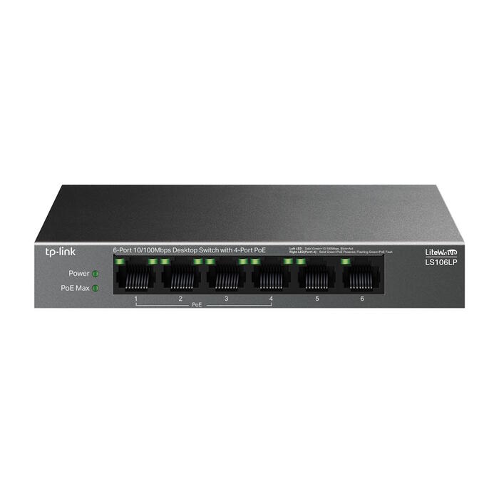 TP-Link LS106LP tīkla pārslēdzējs 4-portu Gigabit