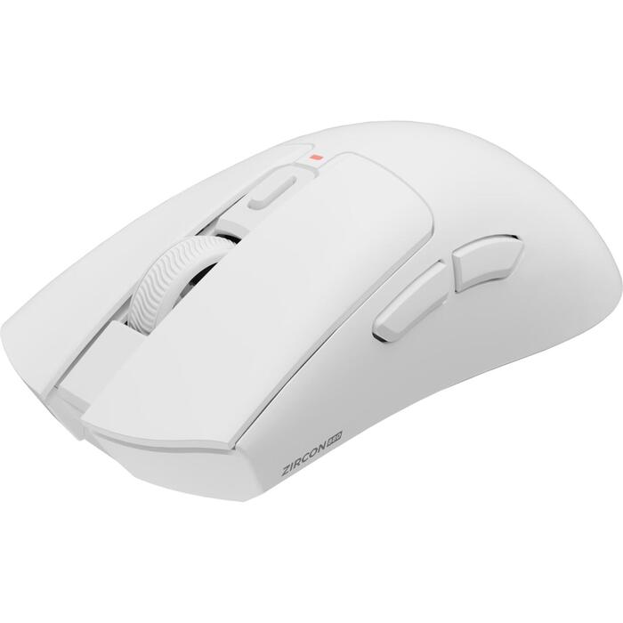 Genesis Zircon 880 NMG-2380, bezvadu optiskā spēļu pele, 12000 DPI, 6 pogas, 2.4 GHz, Bluetooth, USB, balta (NMG-2380)