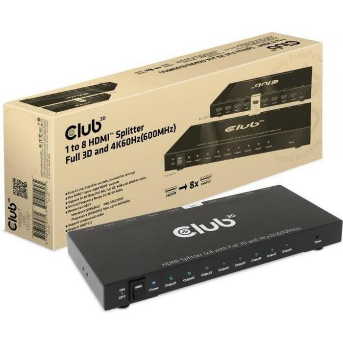 Club3D HDMI sadalītājs CSV-1383 1-8 HDMI