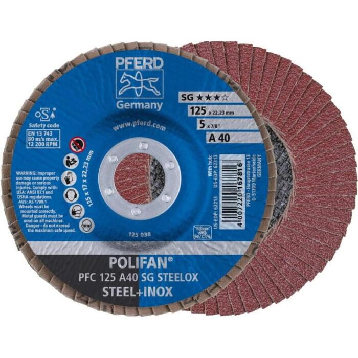 Lameļu slīpdisks 1125mm A40 SG-A PFC