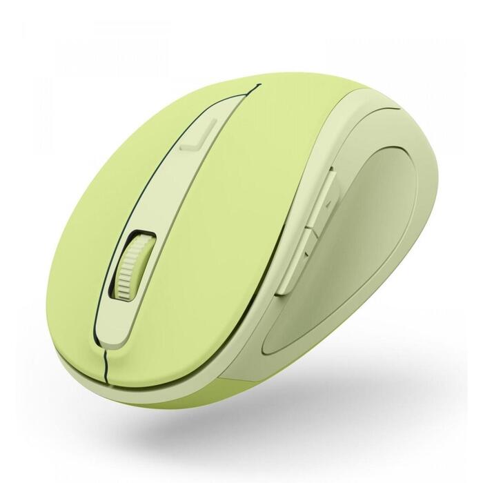 Hama bezvadu datorpele WM-400 173038, 1600 DPI, 2.4 GHz, 10 m, optiskā, 6 pogas, klusa, ergonomiska, USB Type-A uztvērējs, zaļa (00173038)