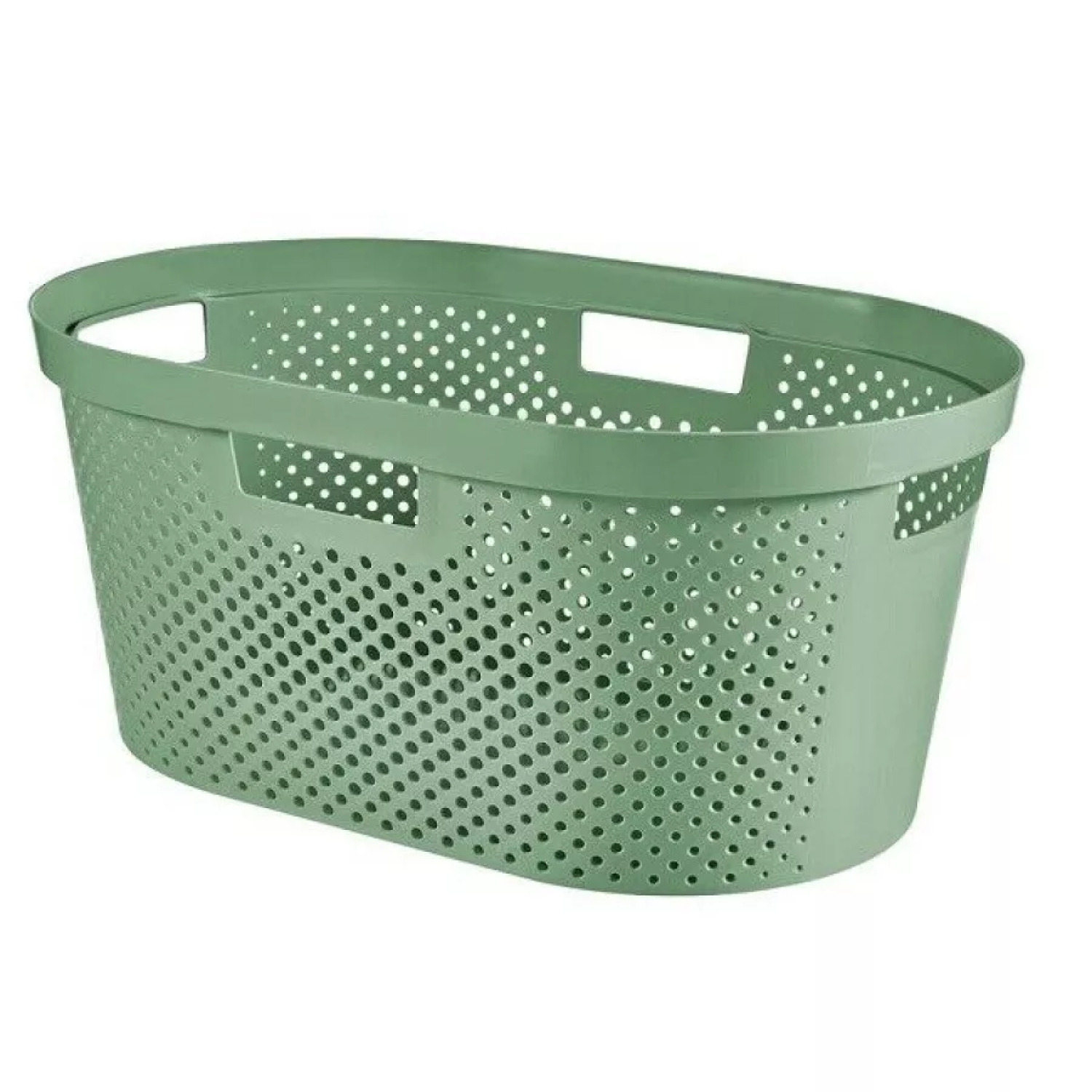 Curver Infinity Recycled veļas grozs 0804755S86, 40L, 59x39x27cm, zaļš, plastmasa (0804755S86)