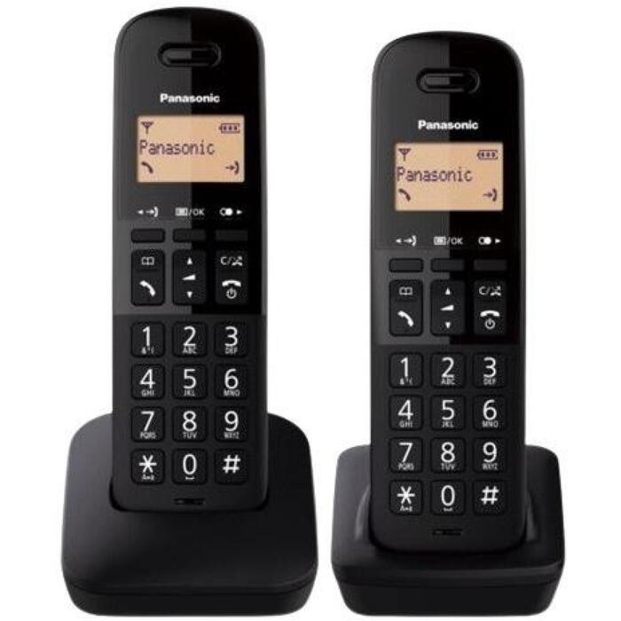 Panasonic Telefons KX-TGB612 Dect Duo, melns