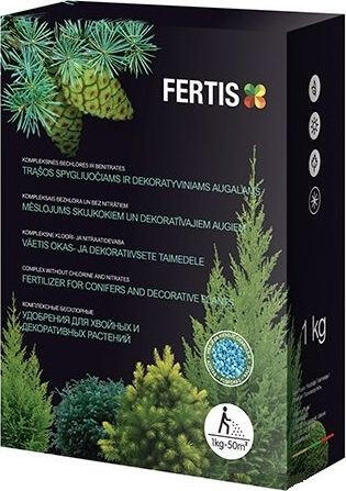Mēslojums skujkokiem un dekoratīvajiem augiem 1kg