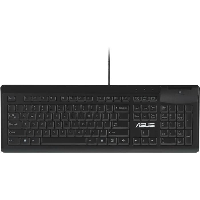Asus клавиатура KU100 90XB05E0-BKB050 черная, USB, 2 м, 1 шт., 10 миллионов нажатий, прямой разъем, EST (90XB05E0-BKB050)