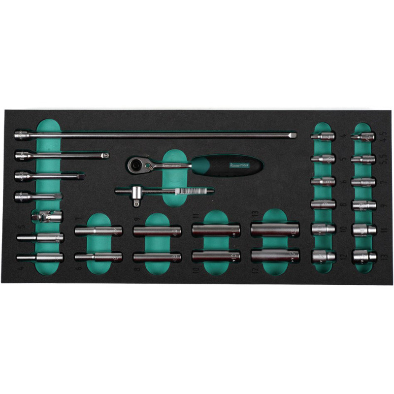 Muciņu komplekts, 1/4", 29gab, K26053 KAMASA TOOLS (K26053)