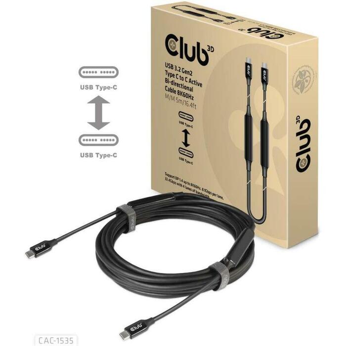 Club3D USB-C uz USB-C kabelis CAC-1535