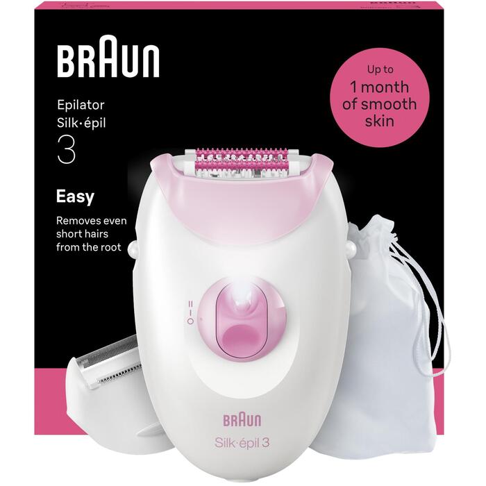 BRAUN Silk 3 epilators ar piederumiem