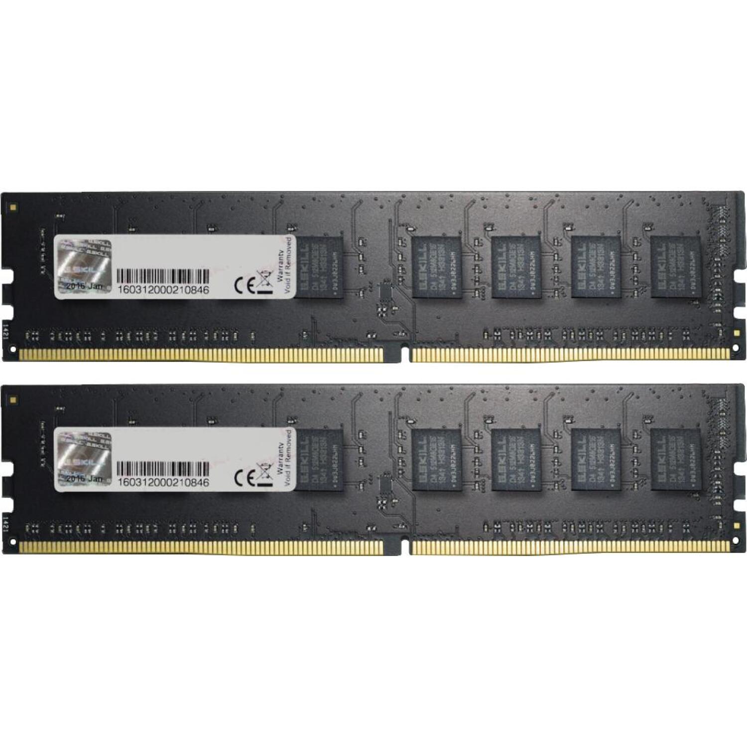 G.Skill Atmiņa F4-2666C19D-16GNT, 16GB (8GBx2), 2666 MHz, DDR4, 1.2 V, Dual channel, Melns PCB, Neuzbuf., 288-pin DIMM (F4-2666C19D-16GNT)
