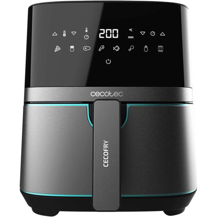 Cecotec karstā gaisa friteris Cecofry Full InoxBlack 5500 Pro 3316, 1700 W, 5.5 L, melns inox/melns, 8 programmas (3316)