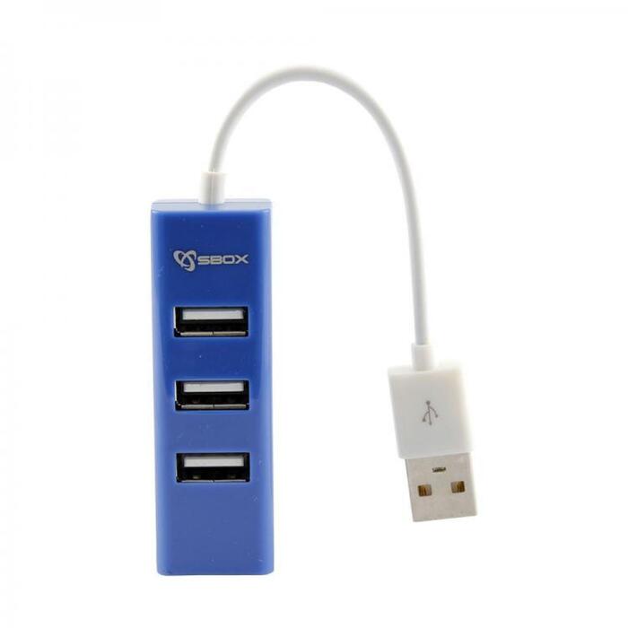 Sbox USB centrmezgls H-204BL, 4 pieslēgvietas