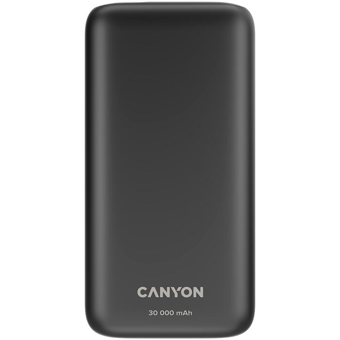 CANYON PB-301 внешний аккумулятор для зарядки устройств 30000mAh PD20W QC3.0 USB-C CNE-CPB301B чёрный (CNE-CPB301B)