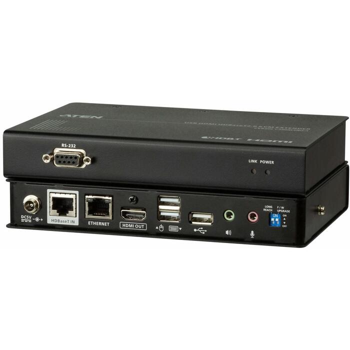 Aten CE820-ATA-G KVM удлинитель передатчик и приемник, HDMI, HDBaseT2.0, 150м, 4xUSB 2.0, 4096x2160, металл (CE820-ATA-G)