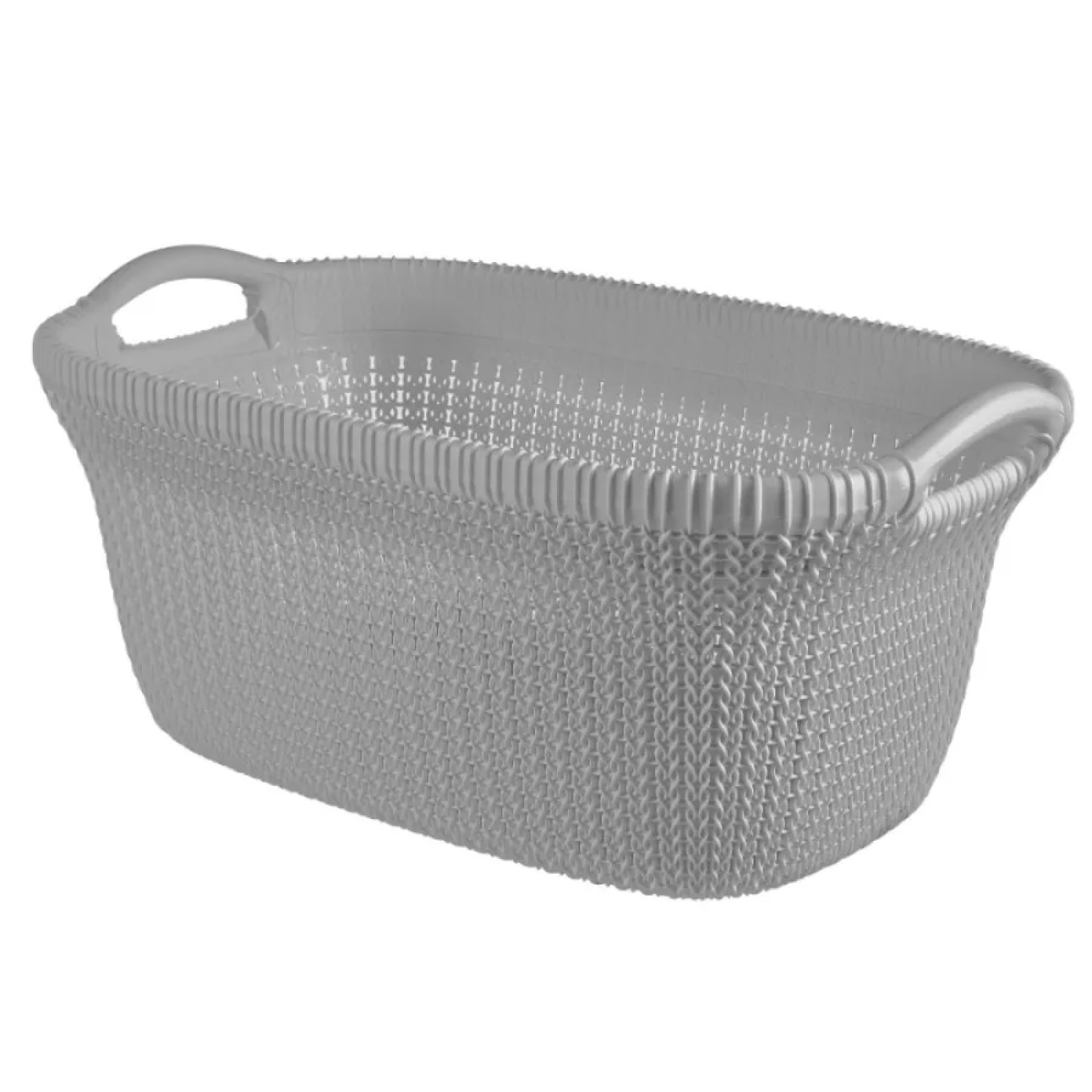 Curver Veļas grozs Knit 0803677099, 40L, 59,5x38,5x27cm, plastmasa, gaiši pelēks (0803677099)