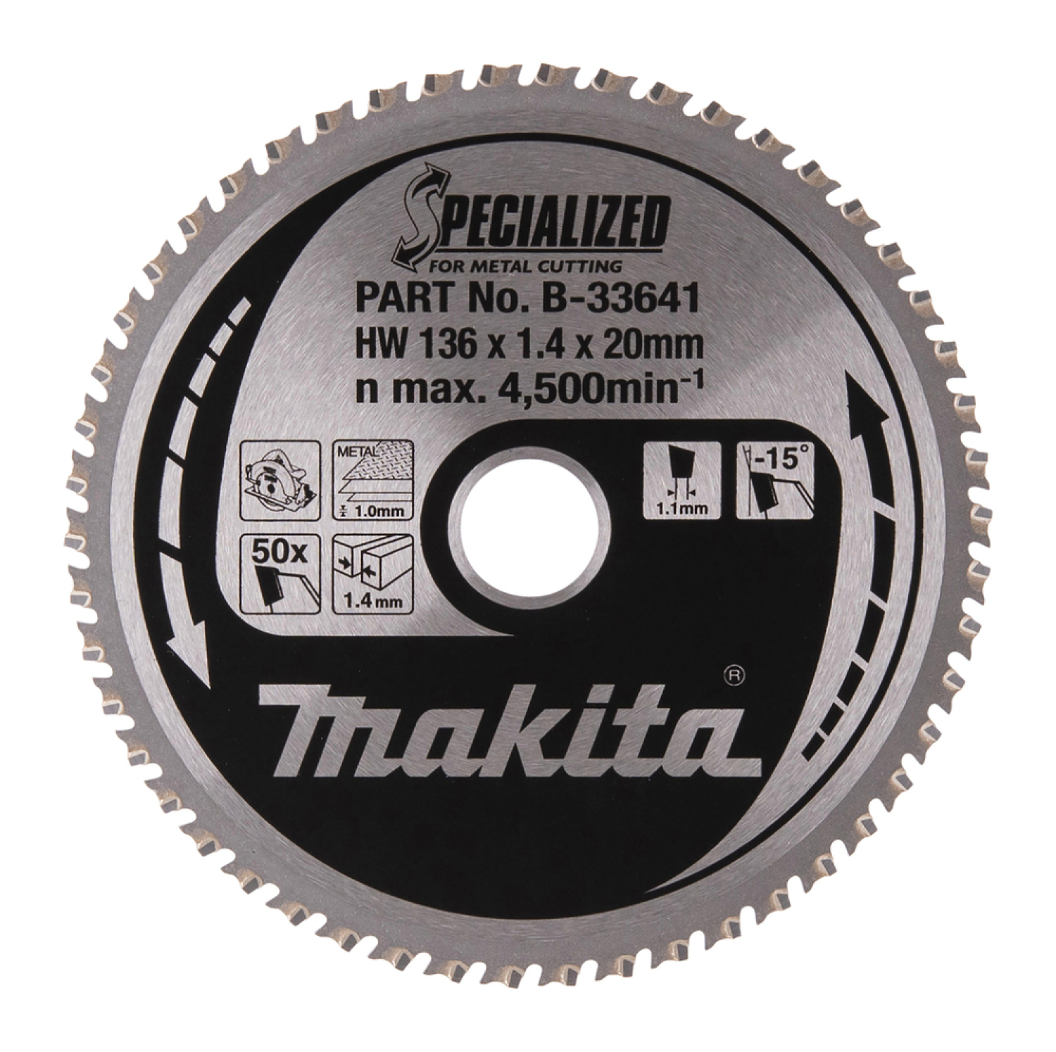 Zāģripa T.C.T. Specialized 136x20x1