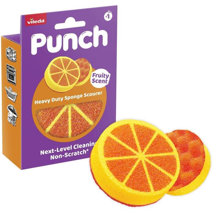 Vileda Punch Strong Orange skrāpējošs sūklis