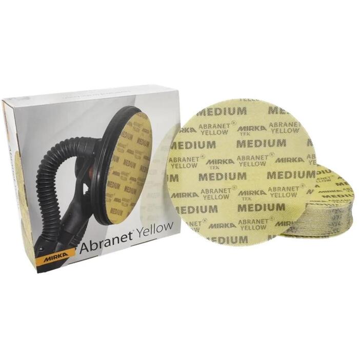 MIRKA abrazīvs Abranet® Yellow Ø 225 mm Grip P180 20gb. (AY22302018)