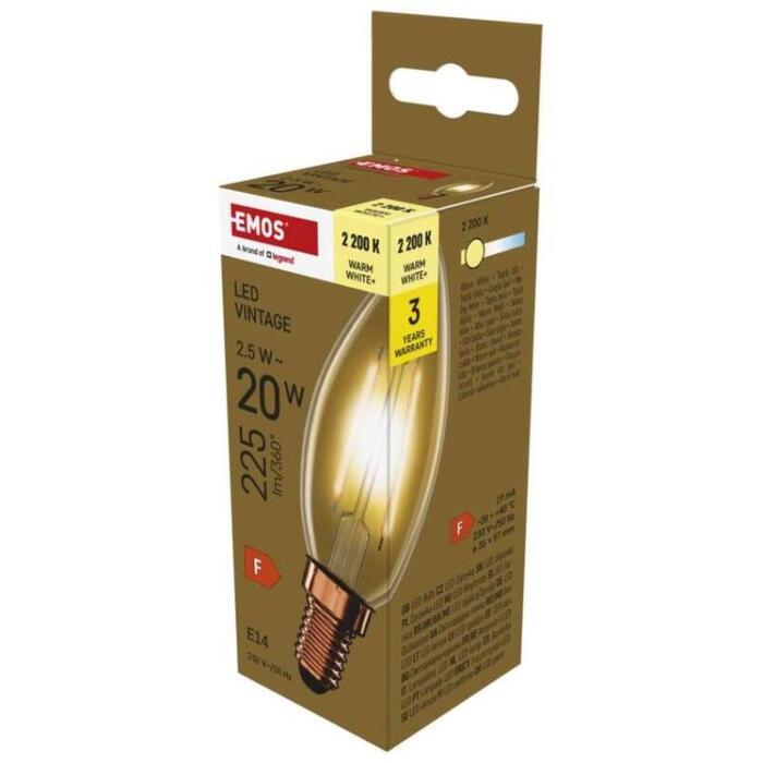 Emos LED spuldze Vintage Candle Z53012
