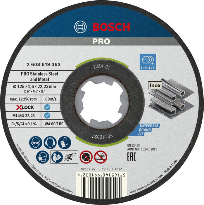 X-LOCK Standard for Inox 125 ×