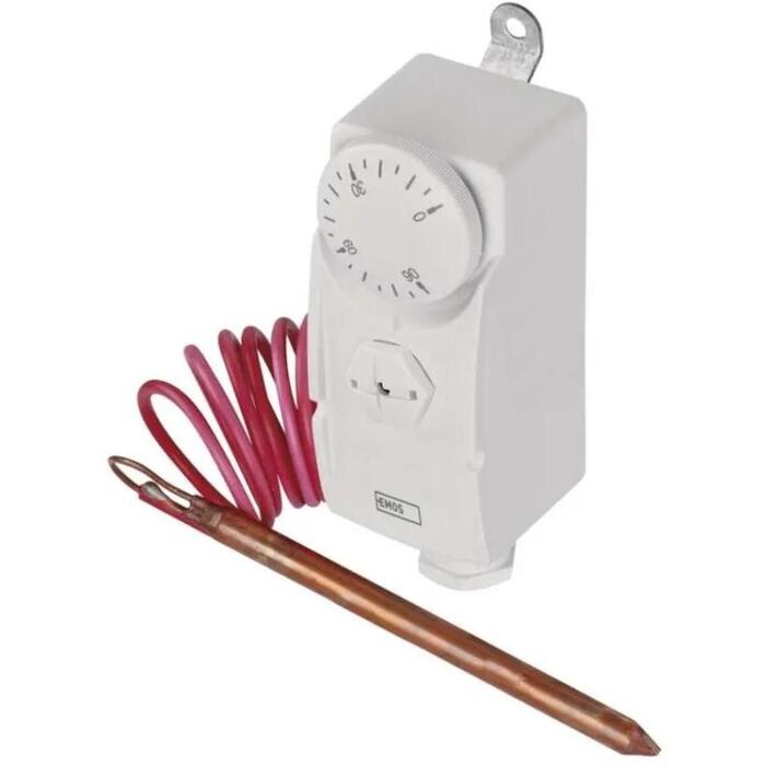 Emos Капиллярный термостат P5682, 230V AC, 50Hz, 1m капиллярный датчик, 0-90°C, ручной термостат (P5682)