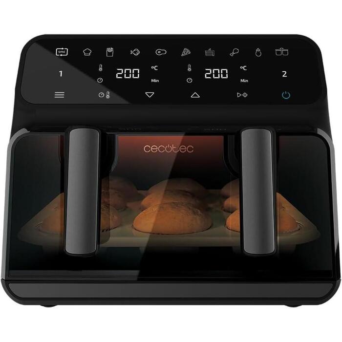 Cecotec фритюрница с горячим воздухом Cecofry Advance 9000 Window 4986, 2200 W, 9 L, 8 программ, цифровой дисплей (4986)