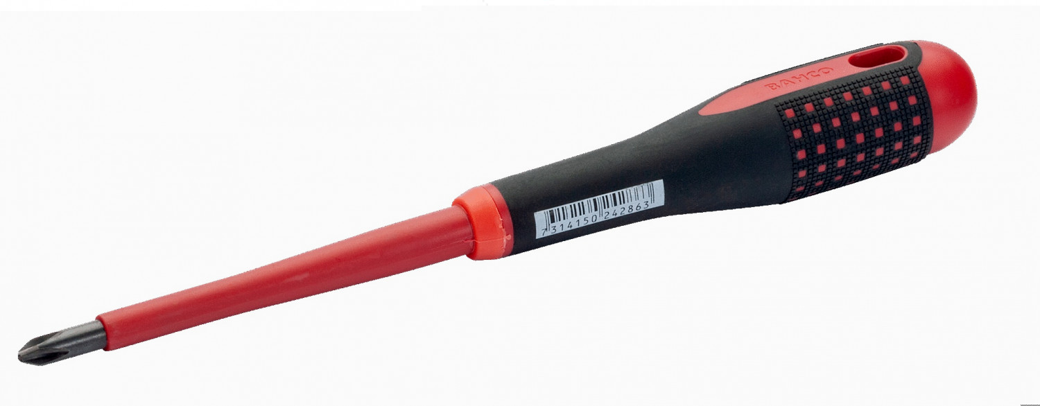 Elektriķa skrūvgriezis ERGO PH0x75mm 1000V VDE BE-8600S BAHCO (BE-8600S)