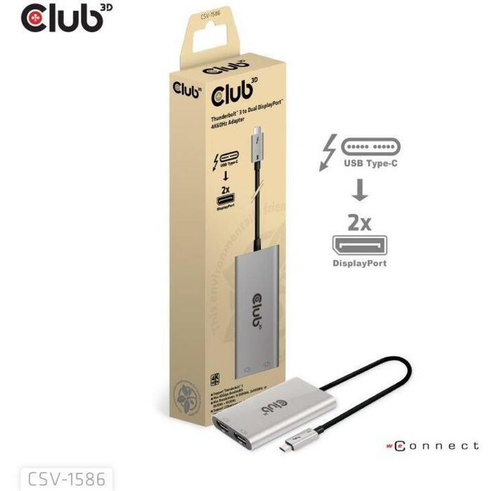 Club3D I/O adapteris CSV-1586 Thunderbolt 3