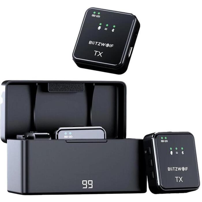 BlitzWolf BW-SX63 bezvadu mikrofons, 1000mAh, omnidirekcionāls