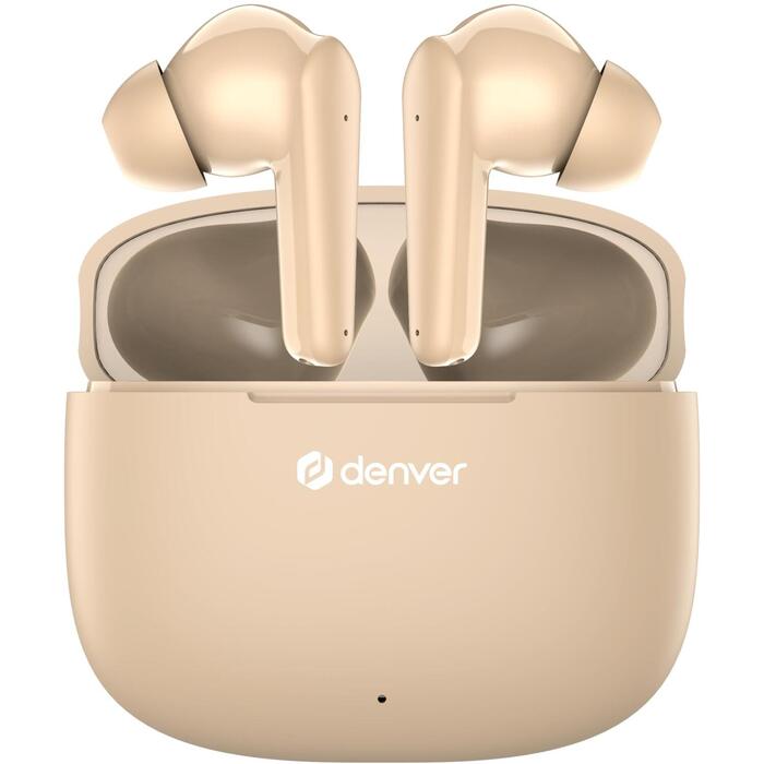Denver Беспроводные наушники TWE-48 Nude 111191120520, 4,3г, 20Гц-20кГц, Bluetooth V5.3, HFP, HSP, A2DP, AVRCP (111191120520)