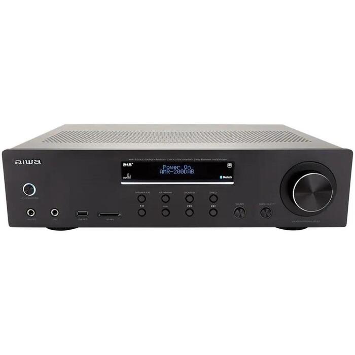 Aiwa AMR-200DAB/BK uztvērējs, 2x100W RMS, DAB+/FM