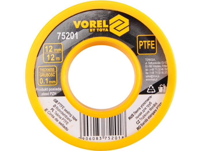 PTFE lente 12Mx12MMx0.1MM, VOREL, 75201
