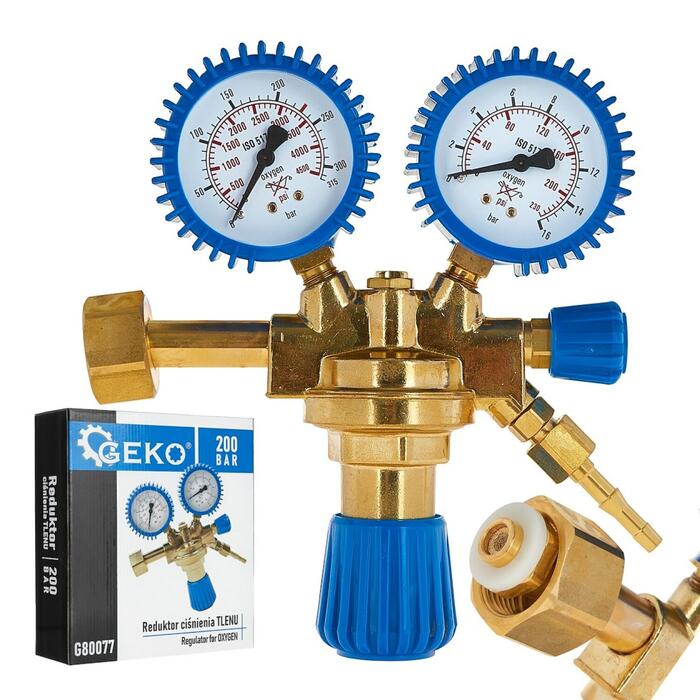 Geko Skābekļa regulators G80077, 0–200 bar