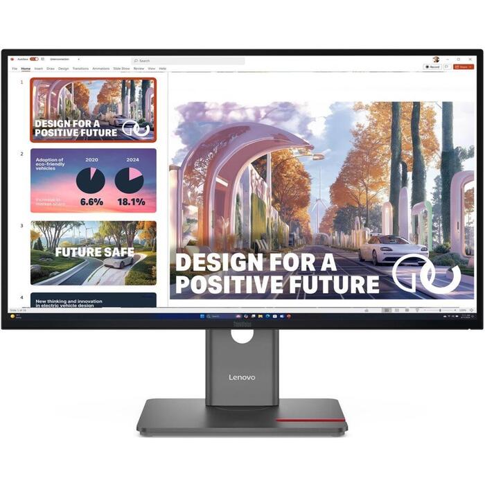 Lenovo ThinkVision P27QD-40, 27", 2560 x 1440, 120 Гц, 4 мс, 350 кд/м², HDMI 1, USB-C, IPS, матовый, VESA 100x100 (64B3GAT2EU)