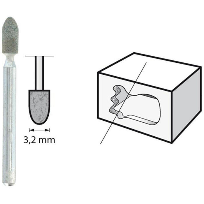 Silīcija karbīda slīpēšanas stienis D=3,2, 3 gab. 26153322JA DREMEL (26153322JA)