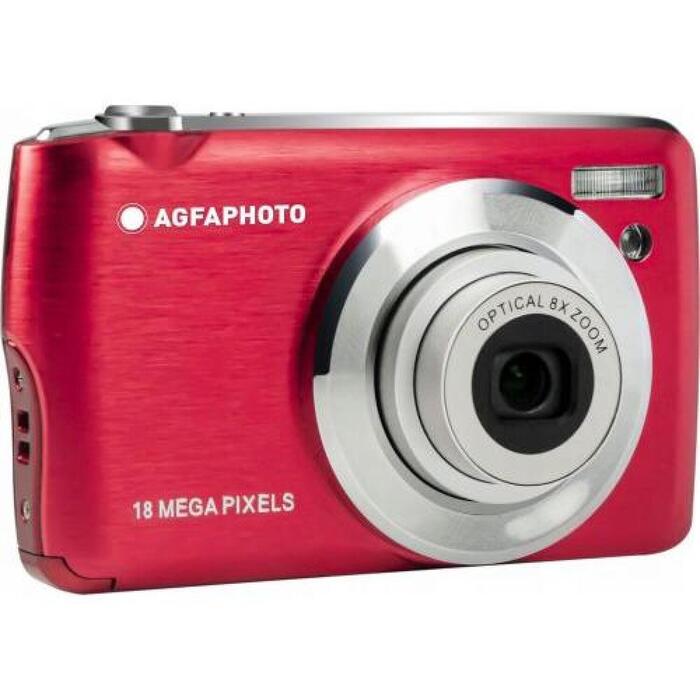 Agfa Photo Цифровая фотокамера DC8200RD, 18МП, 8x оптический зум, 2.7" TFT LCD, Full HD 1080p30, CMOS, SDHC, красная (DC8200RD)