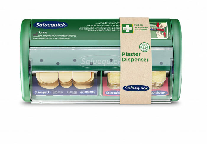 Cederroth plāksteru dozators 490700, 40 tekstila plāksteri, 45 plastikāta plāksteri, 0.258kg (490700)