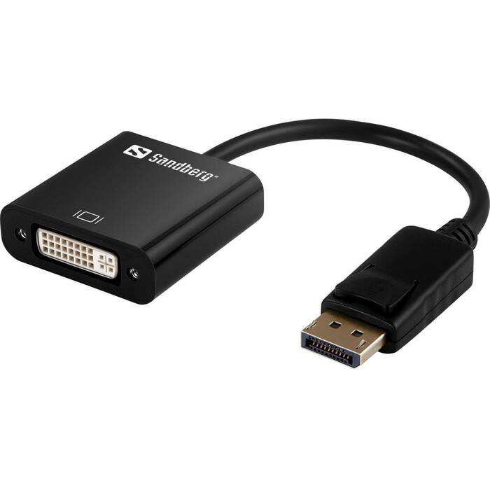 Sandberg adapteris 508-45, 1xDisplayPort tēviņš, 1xDVI