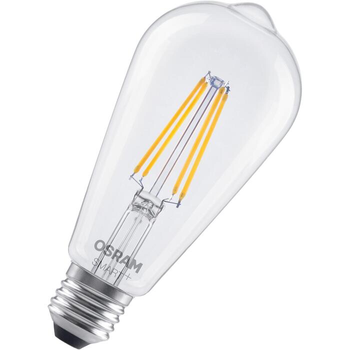 Osram светодиодная лампа SMART+ MATTER Classic Edison 60 827 E27, 6 Вт, E27, 806 лм, 2700 К, 220-240 В, Wi-Fi, Matter, диммируемая (4099854530043)