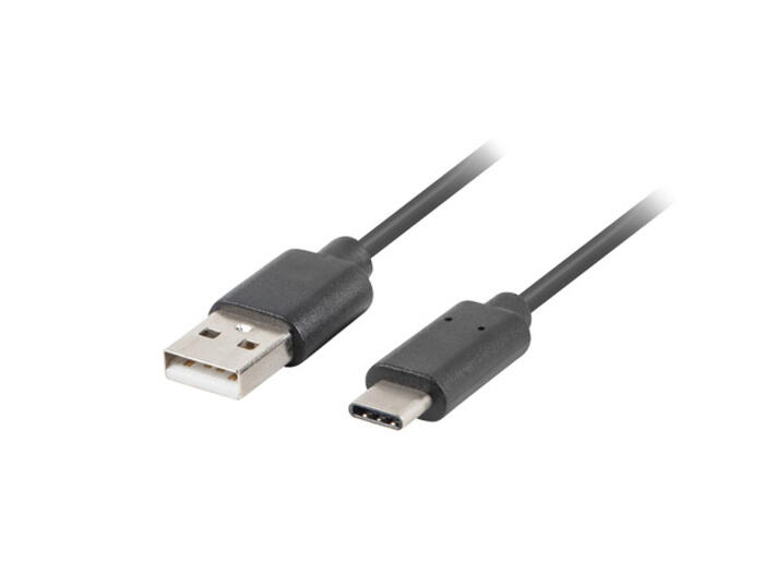 Lanberg USB-C to USB-A2.0 Cable Black QC 3.0, 1.8 m | CA-USBO-20CU-0018-BK | USB Type-A to USB Type-C (CA-USBO-20CU-0018-BK)