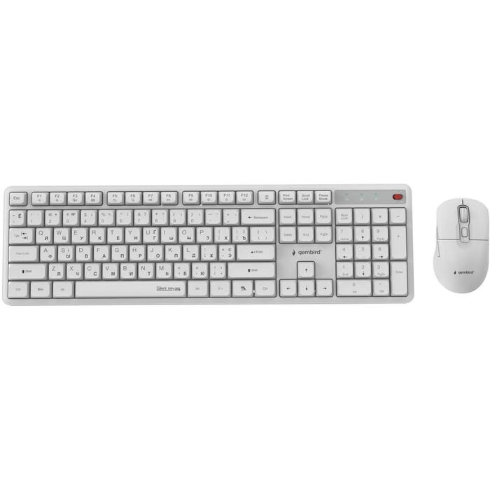 Gembird Tastatūra un pele KBS-WMS-01-W-CYRL, 2
