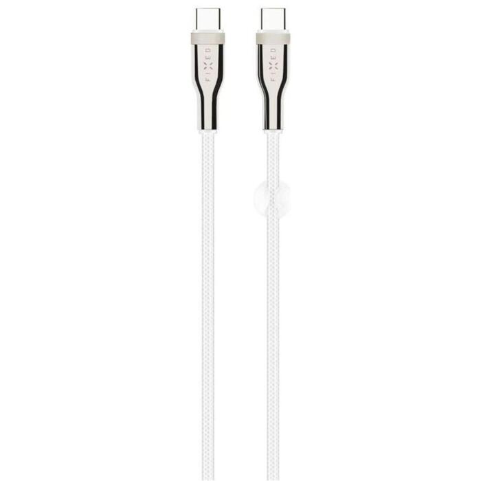 Fixed Оплетенный кабель FIXDB-CC12-WH, 1.2м, 100W, USB-C, 480 Мбит/с, металлические разъемы (FIXDB-CC12-WH)