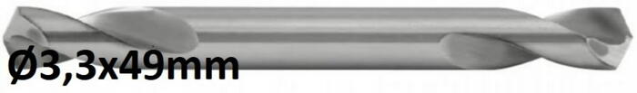 Exact Dubultā gala urbis HSS-G 36606, Ø3,3x11x49mm, 10 gab. (36606)