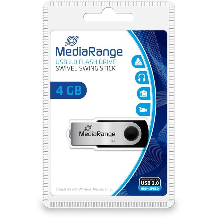 Mediarange atmiņas disks MR907, 4GB, USB